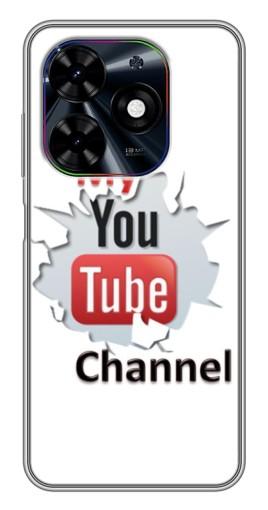Чехол с картинкой "My YouTube" для Tecno Spark Go 2024 (BG6)
