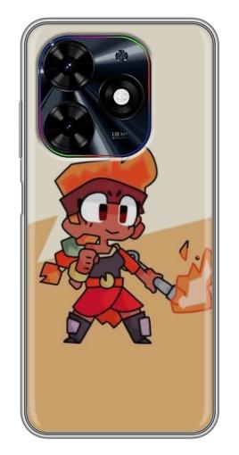 Силиконовый чехол с изображением "Нарисованная Amber" для Tecno Spark Go 2024 (BG6)