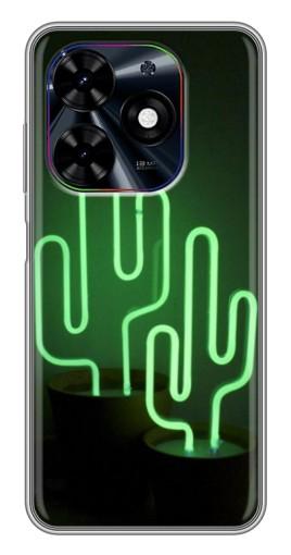 Чехол с картинкой "Неоновый кактус" для Tecno Spark Go 2024 (BG6)
