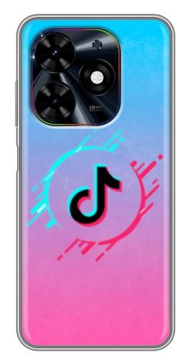 Силиконовый чехол с изображением "Нота ТикТок" для Tecno Spark Go 2024 (BG6)