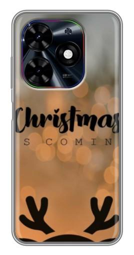 Силиконовый чехол с изображением "Новогодняя заставка" для Tecno Spark Go 2024 (BG6)
