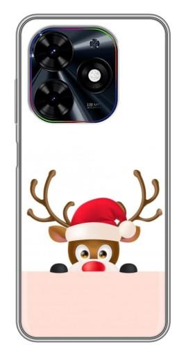 Чехол с принтом "Олень в шапке" для Tecno Spark Go 2024 (BG6)