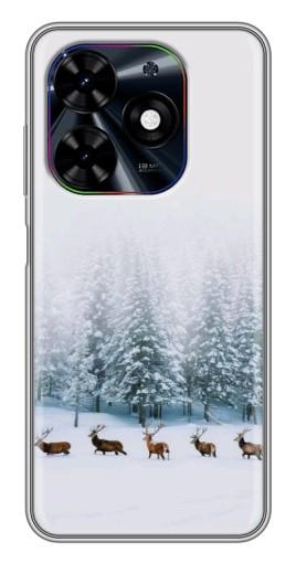 Чехол с печатью "Олени в лесу" для Tecno Spark Go 2024 (BG6)