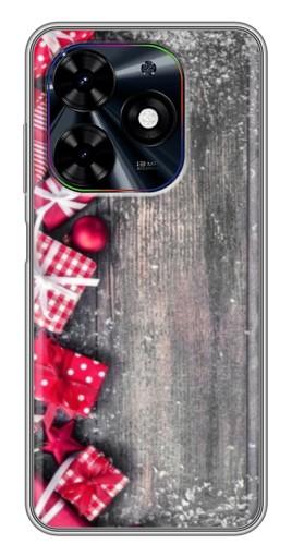 Силиконовый чехол с изображением "Подарочный фон" для Tecno Spark Go 2024 (BG6)