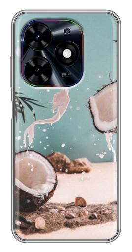 Чехол с принтом "Половинки кокоса" для Tecno Spark Go 2024 (BG6)