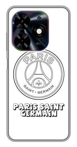 Силиконовый чехол с изображением "PSG логотип" для Tecno Spark Go 2024 (BG6)