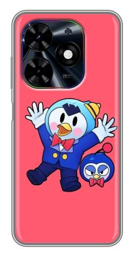 Чехол с картинкой "Радостный пингвин" для Tecno Spark Go 2024 (BG6)