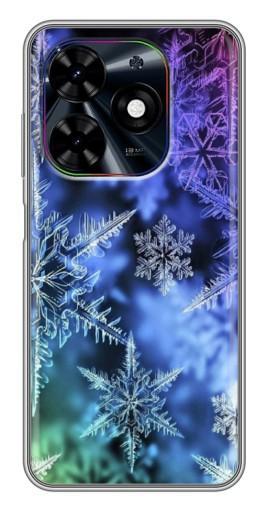 Чехол с картинкой "Разноцветные снежинки" для Tecno Spark Go 2024 (BG6)