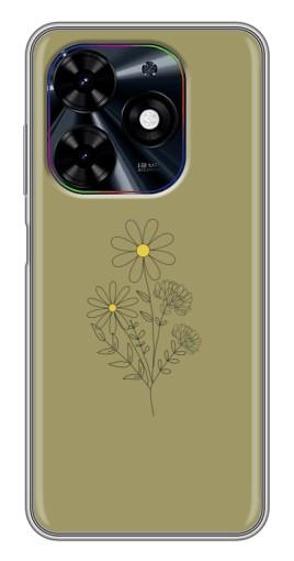 Чехол с принтом "Рисунок ромашка" для Tecno Spark Go 2024 (BG6)