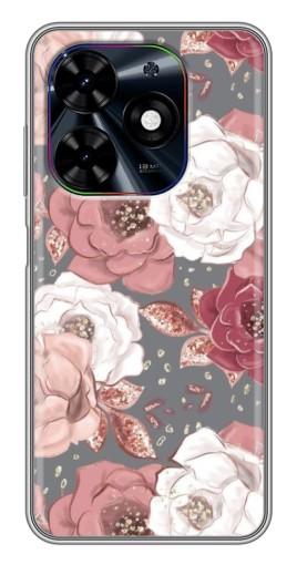 Силиконовый чехол с изображением "Рисунок розы" для Tecno Spark Go 2024 (BG6)