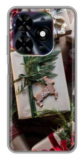 Чехол с печатью "Рождественские подарки" для Tecno Spark Go 2024 (BG6)