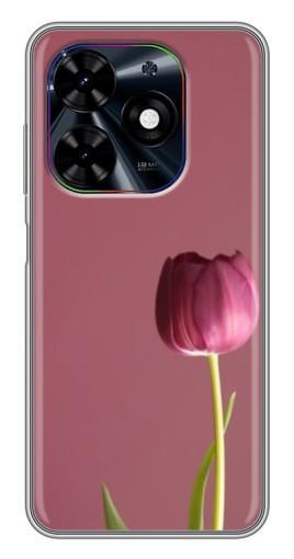 Чехол с печатью "Розовый тюльпан" для Tecno Spark Go 2024 (BG6)