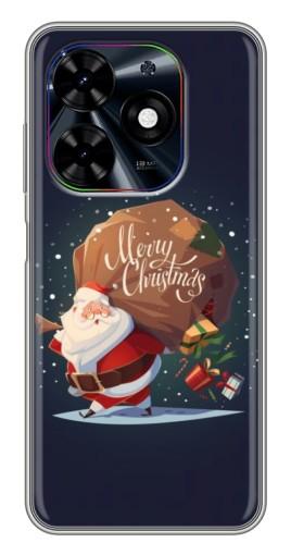 Чехол с печатью "Санта с подарками" для Tecno Spark Go 2024 (BG6)