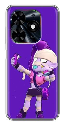 Силиконовый чехол с изображением "Селфи Емз" для Tecno Spark Go 2024 (BG6)
