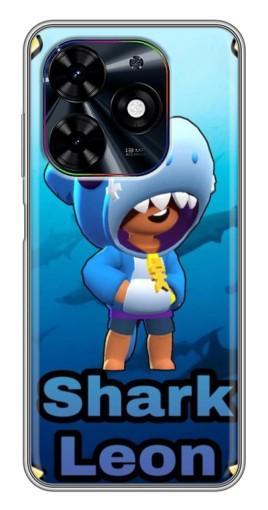 Чехол с картинкой "Shark Leon" для Tecno Spark Go 2024 (BG6)