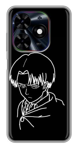 Чехол с печатью "Силуэт Леви" для Tecno Spark Go 2024 (BG6)