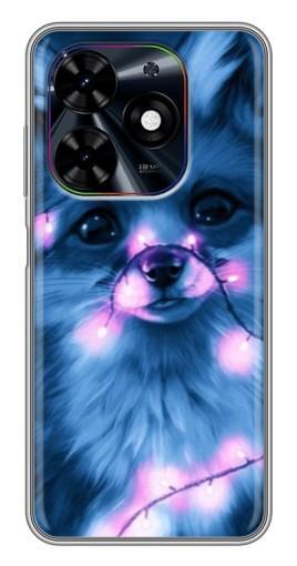 Чехол с принтом "Синяя лисичка" для Tecno Spark Go 2024 (BG6)