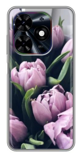Чехол с картинкой "Сиреневые тюльпаны" для Tecno Spark Go 2024 (BG6)