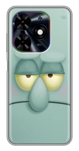 Чехол с принтом "Сквидвард" для Tecno Spark Go 2024 (BG6)