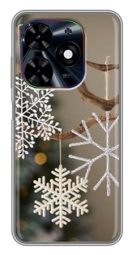 Чехол с принтом "Снежинки на ветке" для Tecno Spark Go 2024 (BG6)