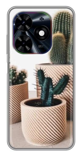 Чехол с картинкой "стильные кактусы" для Tecno Spark Go 2024 (BG6)