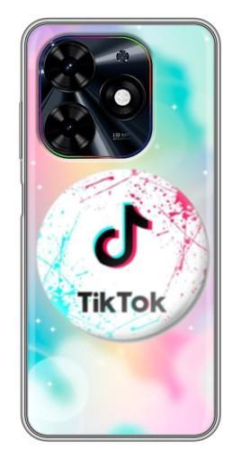 Силиконовый чехол с изображением "TikTok принт" для Tecno Spark Go 2024 (BG6)
