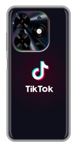 Чехол с печатью "TikTok темный" для Tecno Spark Go 2024 (BG6)