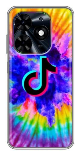 Силиконовый чехол с изображением "TikTok в красках" для Tecno Spark Go 2024 (BG6)