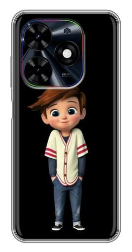 Силиконовый чехол с изображением "Тим" для Tecno Spark Go 2024 (BG6)