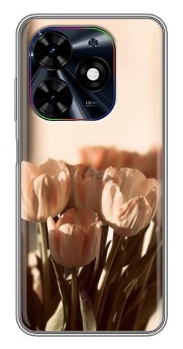 Силиконовый чехол с изображением "Тюльпаны на солнце" для Tecno Spark Go 2024 (BG6)