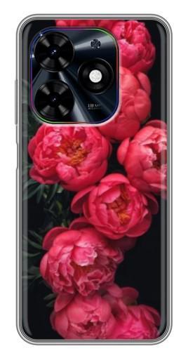 Чехол с картинкой "Яркие пионы" для Tecno Spark Go 2024 (BG6)