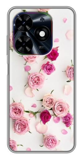 Силиконовый чехол с изображением "Яркие розы" для Tecno Spark Go 2024 (BG6)