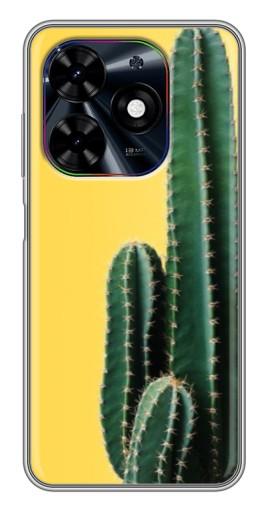 Силиконовый чехол с изображением "Яркий кактус" для Tecno Spark Go 2024 (BG6)