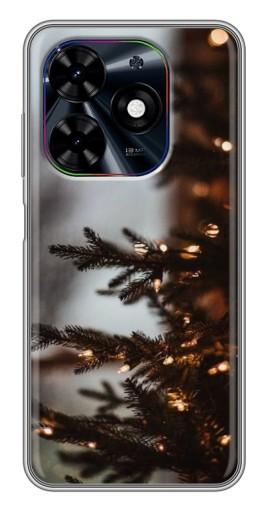 Силиконовый чехол с изображением "Елка с гирляндой" для Tecno Spark Go 2024 (BG6)
