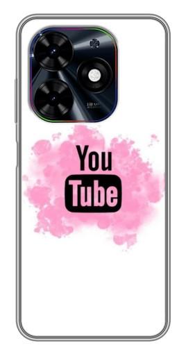 Чехол с печатью "Ютуб в дыму" для Tecno Spark Go 2024 (BG6)