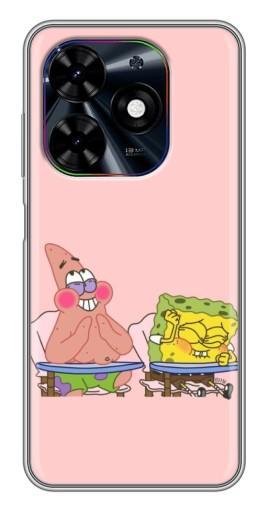Чехол с принтом "За партой" для Tecno Spark Go 2024 (BG6)