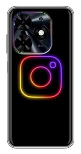 Силиконовый чехол с изображением "Значок Инсты" для Tecno Spark Go 2024 (BG6)