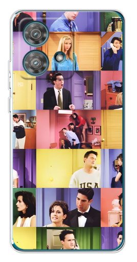 Чехол с картинкой "Актеры Друзья" для Motorola Edge 40 Neo