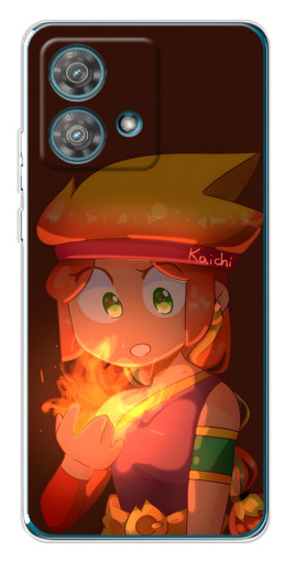 Чехол с картинкой "Amber с огнем" для Motorola Edge 40 Neo