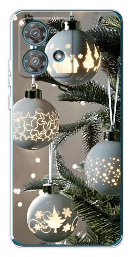 Силиконовый чехол с изображением "Белые шары " для Motorola Edge 40 Neo