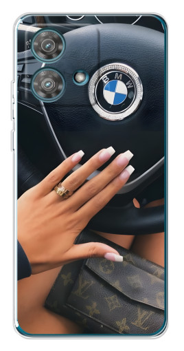 Чехол с картинкой "Девушка в БМВ" для Motorola Edge 40 Neo