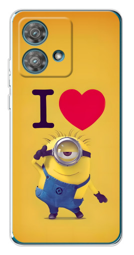 Силиконовый чехол с изображением "I Love Minion" для Motorola Edge 40 Neo