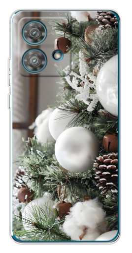 Силиконовый чехол с изображением "Игрушки на елке" для Motorola Edge 40 Neo
