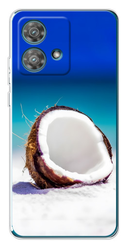 Чехол с картинкой "Кокос на пляже" для Motorola Edge 40 Neo