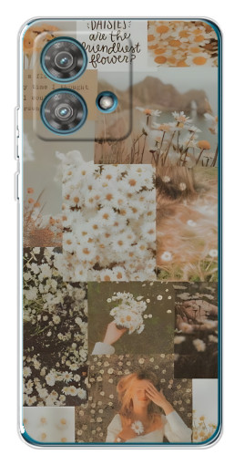 Чехол с принтом "Коллаж ромашек " для Motorola Edge 40 Neo