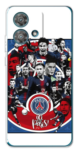 Чехол с принтом "Команда PSG" для Motorola Edge 40 Neo