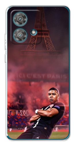 Силиконовый чехол с изображением "Король ПСЖ Мбаппе" для Motorola Edge 40 Neo