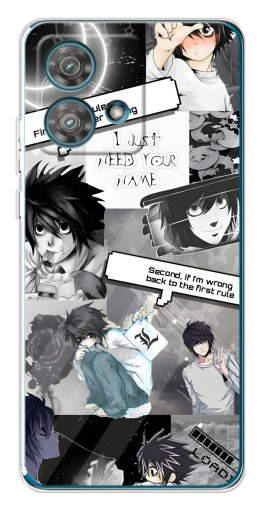 Чехол с принтом "L - Death note" для Motorola Edge 40 Neo