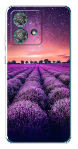Силиконовый чехол с изображением "Лавандовое поле" для Motorola Edge 40 Neo