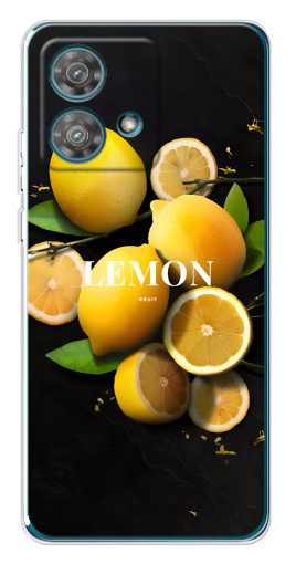 Чехол с принтом "Лимон на черном" для Motorola Edge 40 Neo